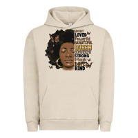 Pigment French Oak afro woman smart loved powerful Urban Hoodie - MaliasSmallBusiness
