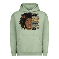 Pigment Oil Green afro woman smart loved powerful Urban Hoodie - MaliasSmallBusiness