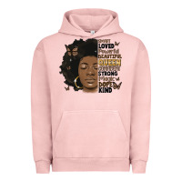 Pigment Salmon afro woman smart loved powerful Urban Hoodie - MaliasSmallBusiness