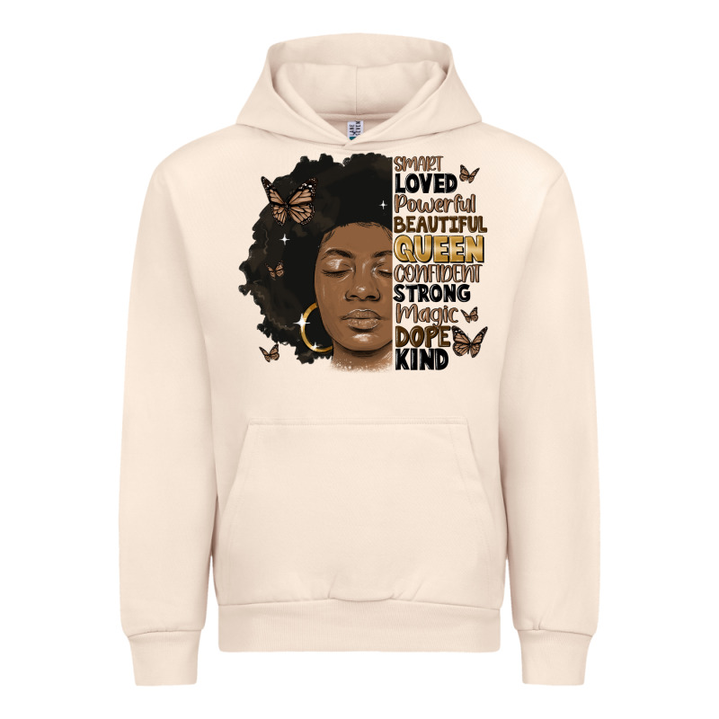 Afro Woman Smart Loved Powerful Urban Hoodie by MaliasSmallBusiness | Teevron