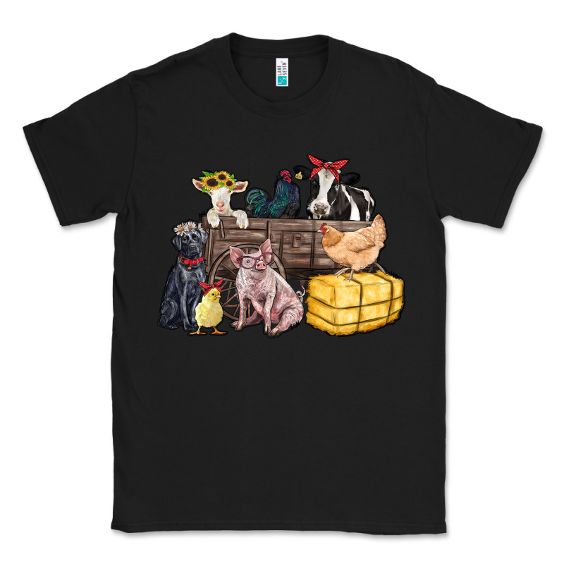 Farm Animals Wagon Classic Tee by Zillion Design Studio | Teevron