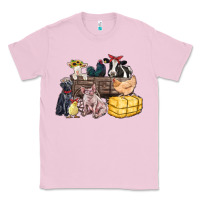Bubblegum Pink farm animals wagon Classic Tee - Zillion Design Studio