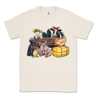 Natural farm animals wagon Classic Tee - Zillion Design Studio