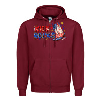Burgundy kick rocks cowboy boots fourth of july Zipper Hoodie - texasbilliewilder