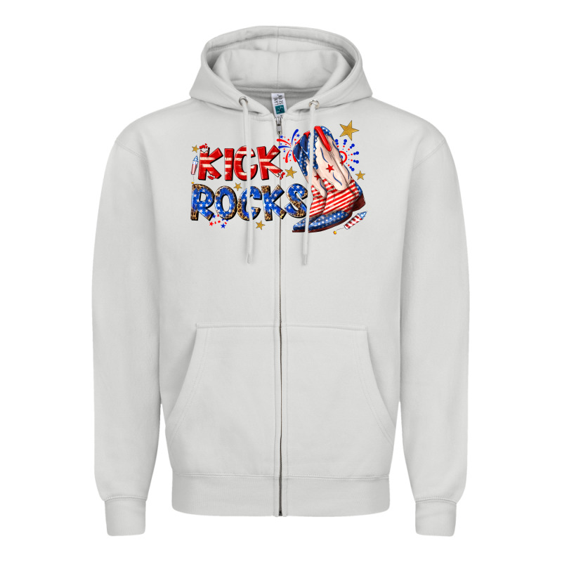 Kick Rocks Cowboy Boots Fourth Of July Zipper Hoodie by texasbilliewilder | Teevron