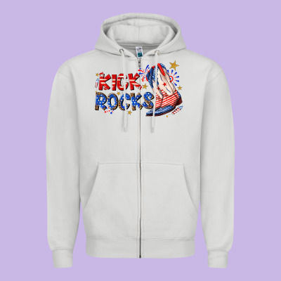 Zipper Hoodie kick rocks cowboy boots fourth of july
