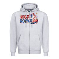 Heather Grey kick rocks cowboy boots fourth of july Zipper Hoodie - texasbilliewilder