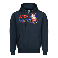Navy kick rocks cowboy boots fourth of july Zipper Hoodie - texasbilliewilder