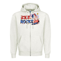 Oatmeal Heather kick rocks cowboy boots fourth of july Zipper Hoodie - texasbilliewilder