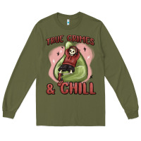 Army Green true crimes & chill Long Sleeve Tee - MaliasSmallBusiness