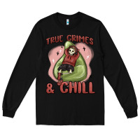 Black true crimes & chill Long Sleeve Tee - MaliasSmallBusiness