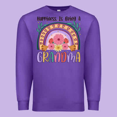 Happiness Is Being A Grandma Premium Sweatshirt Designed By Jahusdesignshop
