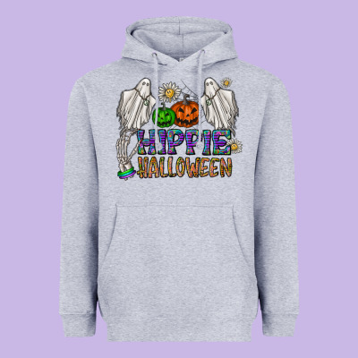 Hippie Halloween Heavyweight Hoodie Designed By Cowhidedigitalart