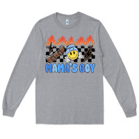 Heather Grey mama's boy Long Sleeve Tee - MaliasSmallBusiness