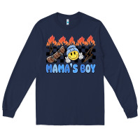 Navy mama's boy Long Sleeve Tee - MaliasSmallBusiness