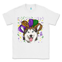 White Mardi gras hat husky Classic Tee - RanaPortraitStore