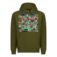 Army Green Western Teacher Pencil Premium Hoodie - LillyAllenDesigns