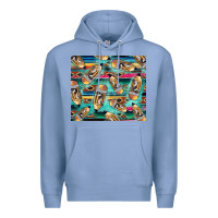 Colony Blue Western Teacher Pencil Premium Hoodie - LillyAllenDesigns