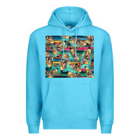 Ocean Blue Western Teacher Pencil Premium Hoodie - LillyAllenDesigns