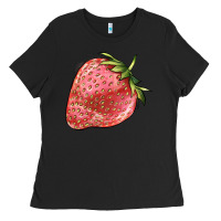 Black strawberry Ladies Tee - BarkalooDesign
