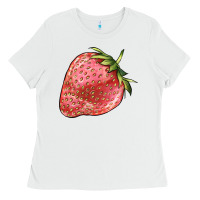 White strawberry Ladies Tee - BarkalooDesign