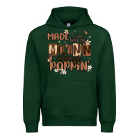 Forest Green made with melanin always poppin Urban Hoodie - MaliasSmallBusiness