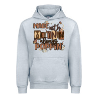 Heather Grey made with melanin always poppin Urban Hoodie - MaliasSmallBusiness