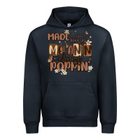 Navy made with melanin always poppin Urban Hoodie - MaliasSmallBusiness