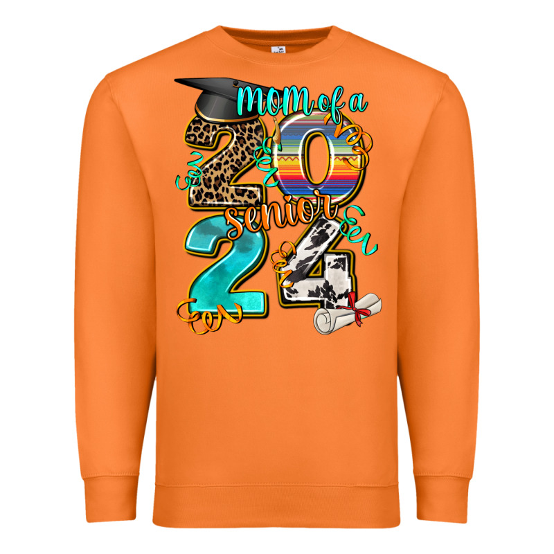 2024 Graduate Leopard Premium Sweatshirt by AdoDesignShop | Teevron