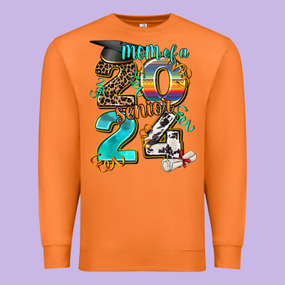 2024 Graduate Leopard Premium Sweatshirt Designed By Adodesignshop