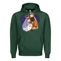 Sports Green holy night jesus birth Zipper Hoodie - Zillion Design Studio