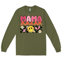 Army Green mama Long Sleeve Tee - MaliasSmallBusiness
