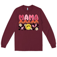 Burgundy mama Long Sleeve Tee - MaliasSmallBusiness