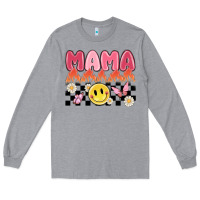 Heather Grey mama Long Sleeve Tee - MaliasSmallBusiness
