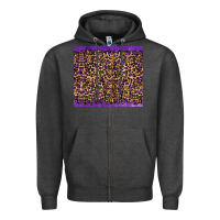 Charcoal Heather mardi gras leopard Zipper Hoodie - RanaPortraitStore