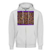 Dove Grey mardi gras leopard Zipper Hoodie - RanaPortraitStore