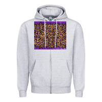 Heather Grey mardi gras leopard Zipper Hoodie - RanaPortraitStore
