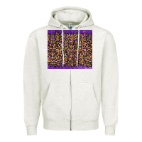 Oatmeal Heather mardi gras leopard Zipper Hoodie - RanaPortraitStore