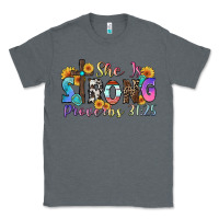 Charcoal Heather she is strong proverbs 31 25 Classic Tee - Zillion Design Studio