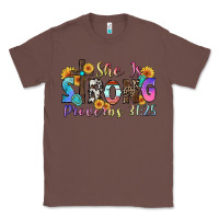Chestnut she is strong proverbs 31 25 Classic Tee - Zillion Design Studio