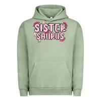Pigment Oil Green sister saurus Urban Hoodie - MaliasSmallBusiness