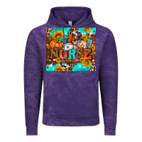 Cloud Purple pumpkin nurse with sunflower Vintage Hoodie - AdoDesignShop