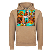 Vintage Coffee pumpkin nurse with sunflower Vintage Hoodie - AdoDesignShop