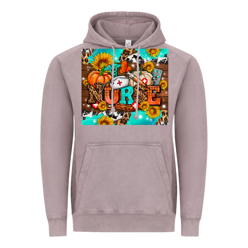 Pumpkin Nurse With Sunflower Vintage Hoodie by AdoDesignShop | Teevron