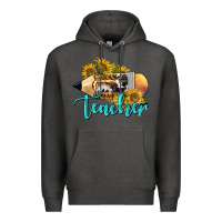 Charcoal Heather Western Teacher Pencil Premium Hoodie - LillyAllenDesigns