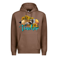 Chestnut Western Teacher Pencil Premium Hoodie - LillyAllenDesigns
