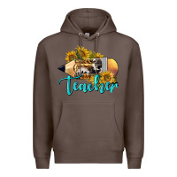 Coffee Western Teacher Pencil Premium Hoodie - LillyAllenDesigns