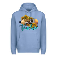 Colony Blue Western Teacher Pencil Premium Hoodie - LillyAllenDesigns