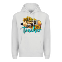 Dove Grey Western Teacher Pencil Premium Hoodie - LillyAllenDesigns