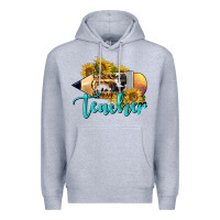 Heather Grey Western Teacher Pencil Premium Hoodie - LillyAllenDesigns
